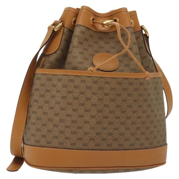 GUCCI Micro GG Supreme Shoulder Bag Pvc Beige Gold 001 165 001 165 - Picture 1 of 16